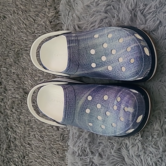 CROCS | Shoes | Classic Mega Crush Denim Clog | Poshmark